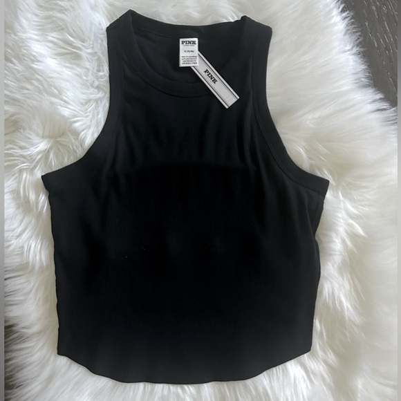 NWT 🖤 VS PINK High Neck Ribbed Tank - Picture 4 of 7